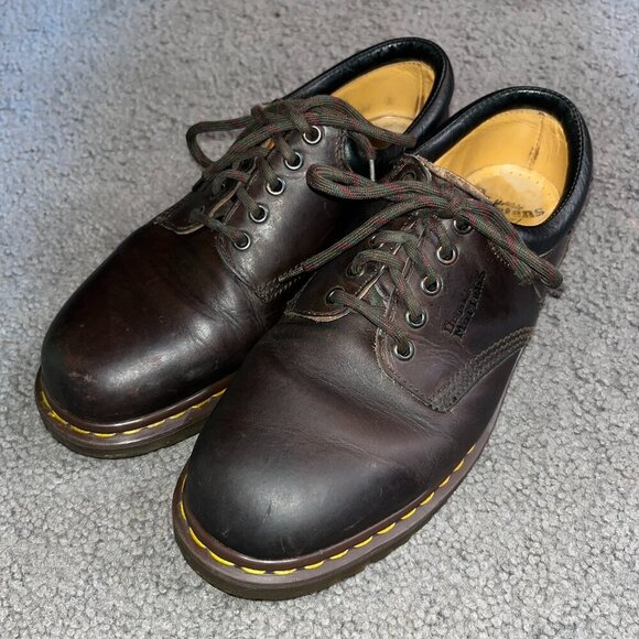 Vintage DR, MARTENS #8053 Made in England Brown 5 Eyelet Oxford Shoes Men's UK 9 - Picture 1 of 14